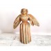 Primitive Folk Art Angel Wood Figure Warm Color