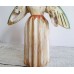 Wooden Angel Primitive Folk Art Figure - Handmade