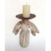 Primitive Folk Art Wooden Angel Candle-holder