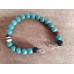 Green turquoise howlite stone bracelet for men