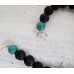 Black Lava Stone Bead Bracelet, Boho Jewelry