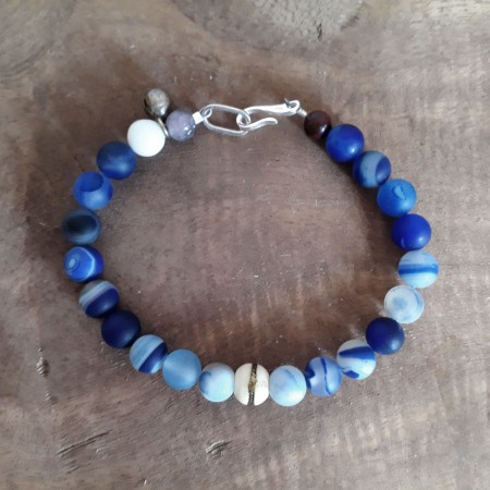 Blue Harmony Sodalite Stone bead bracelet for Men